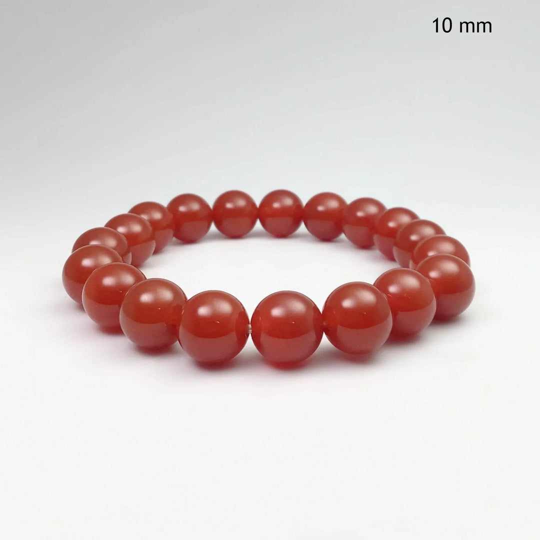 Carnelian Agate Beaded Bracelet-Rocks and Gems Canada