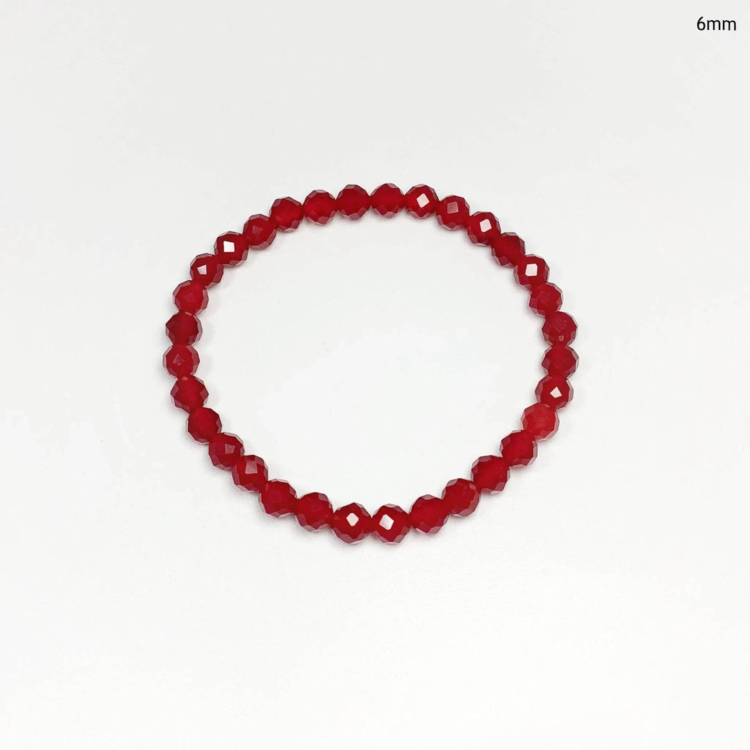 Carnelian Agate Faceted Beaded Bracelet - High Quality-Rocks and Gems Canada