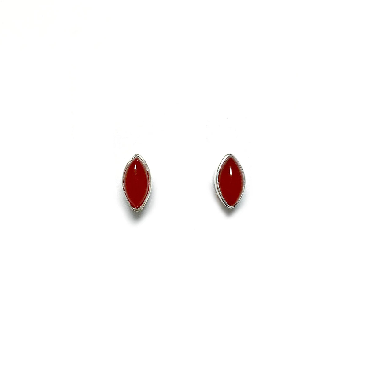 Carnelian Agate Stud Earrings-Rocks and Gems Canada
