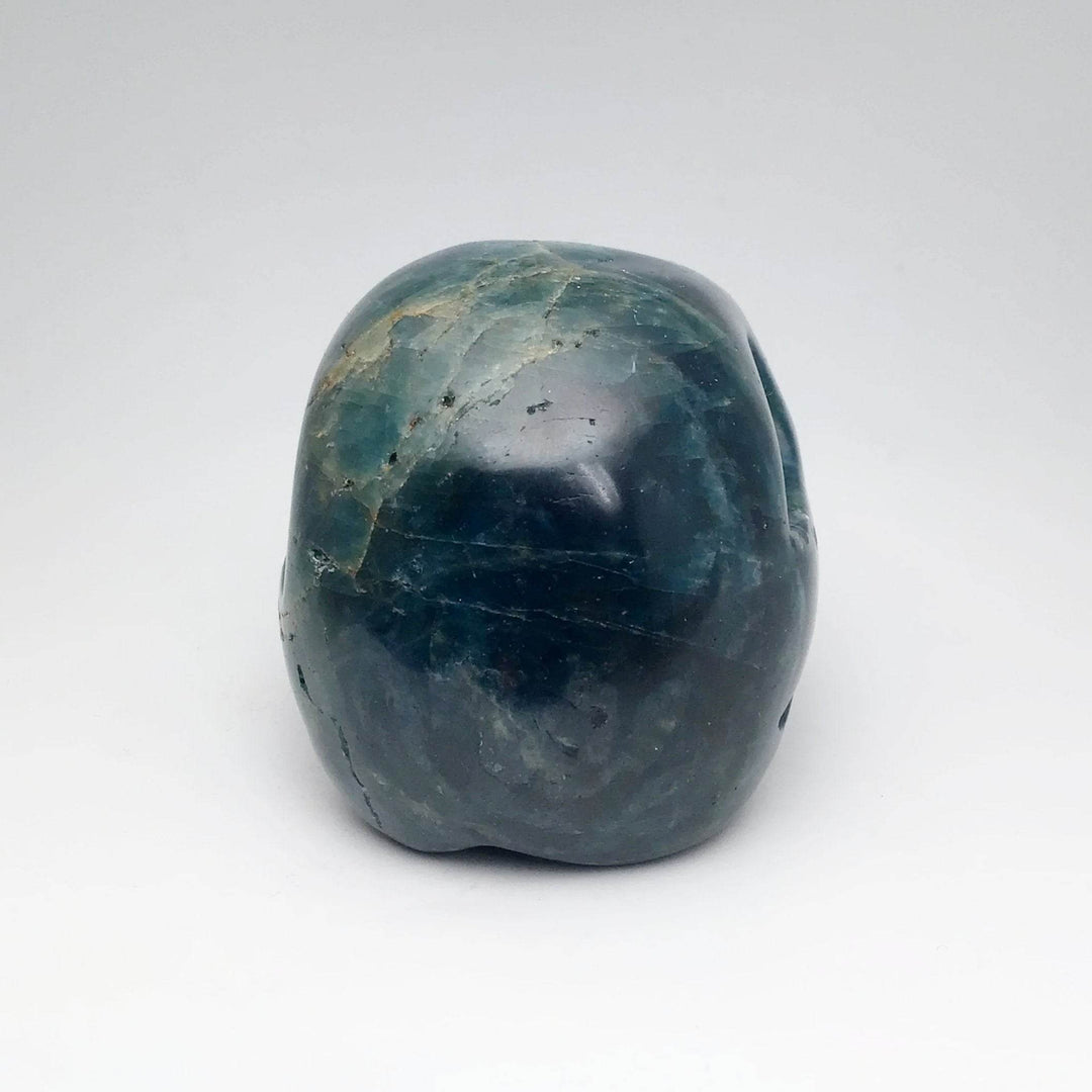Carved Blue Apatite Skull-Rocks and Gems Canada