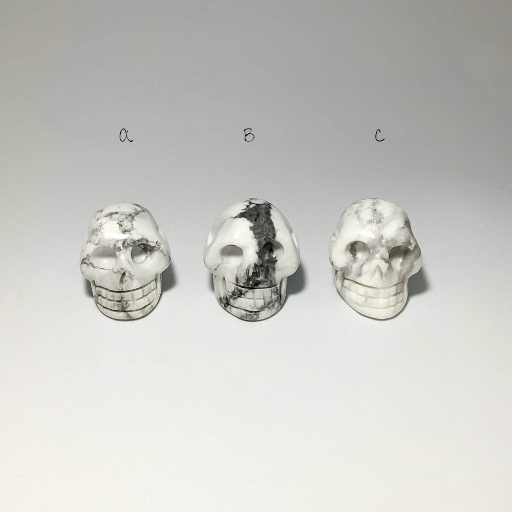 Carved Howlite Skull-Rocks and Gems Canada