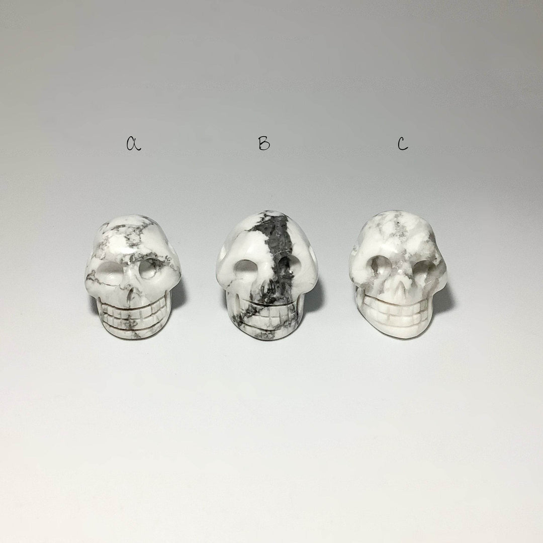 Carved Howlite Skull-Rocks and Gems Canada