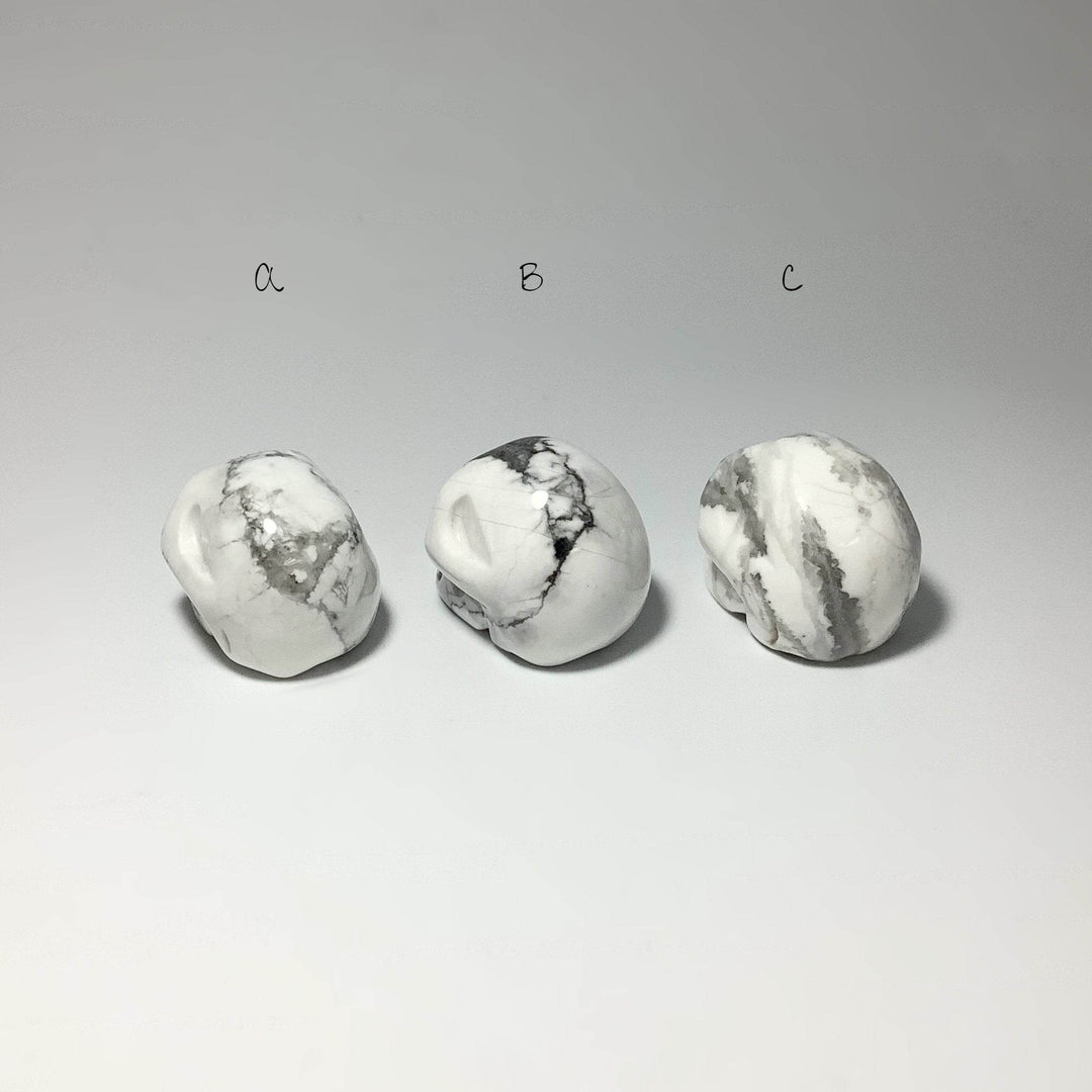 Carved Howlite Skull-Rocks and Gems Canada