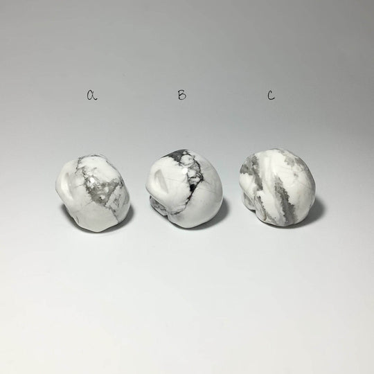 Carved Howlite Skull-Rocks and Gems Canada