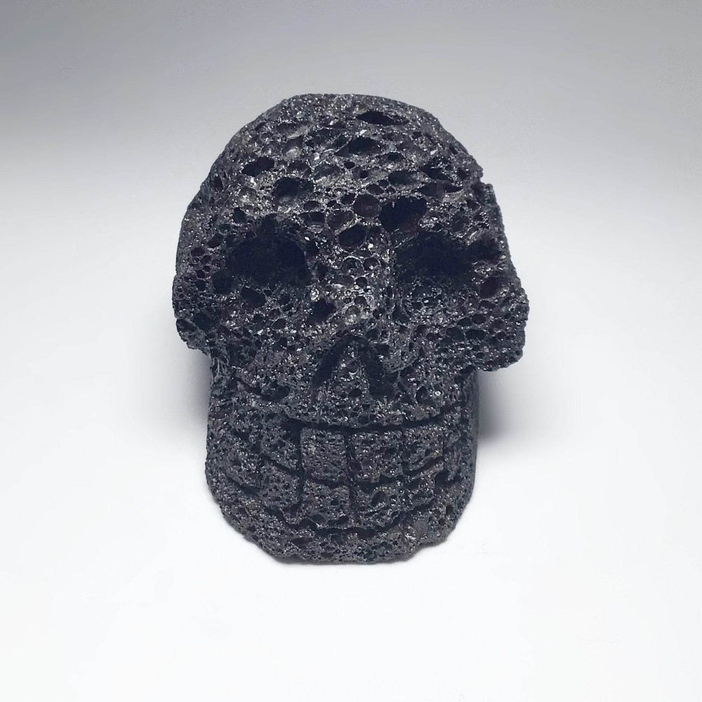 Carved Lava Stone Skull-Rocks and Gems Canada