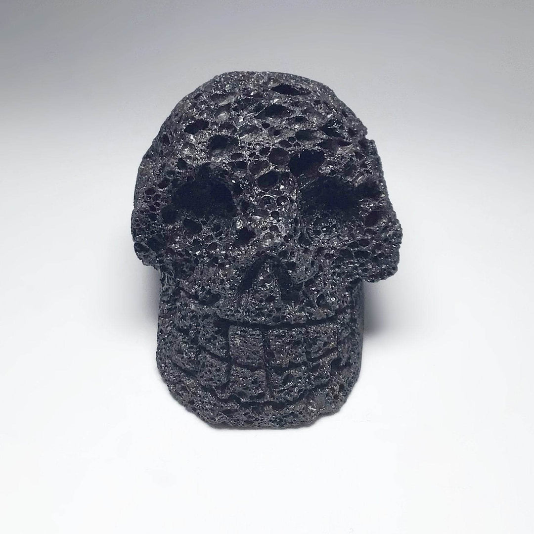 Carved Lava Stone Skull-Rocks and Gems Canada