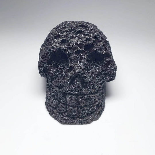 Carved Lava Stone Skull-Rocks and Gems Canada