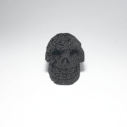 Carved Lava Stone Skull-Rocks and Gems Canada