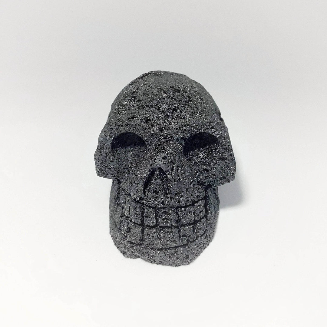 Carved Lava Stone Skull-Rocks and Gems Canada