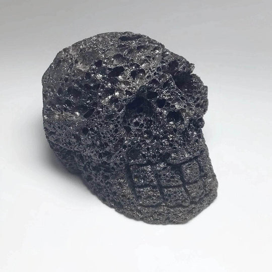 Carved Lava Stone Skull-Rocks and Gems Canada