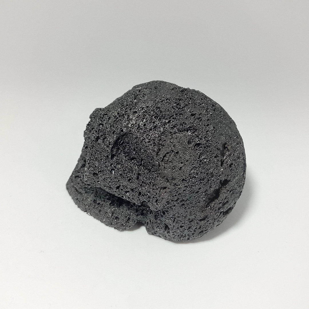 Carved Lava Stone Skull-Rocks and Gems Canada