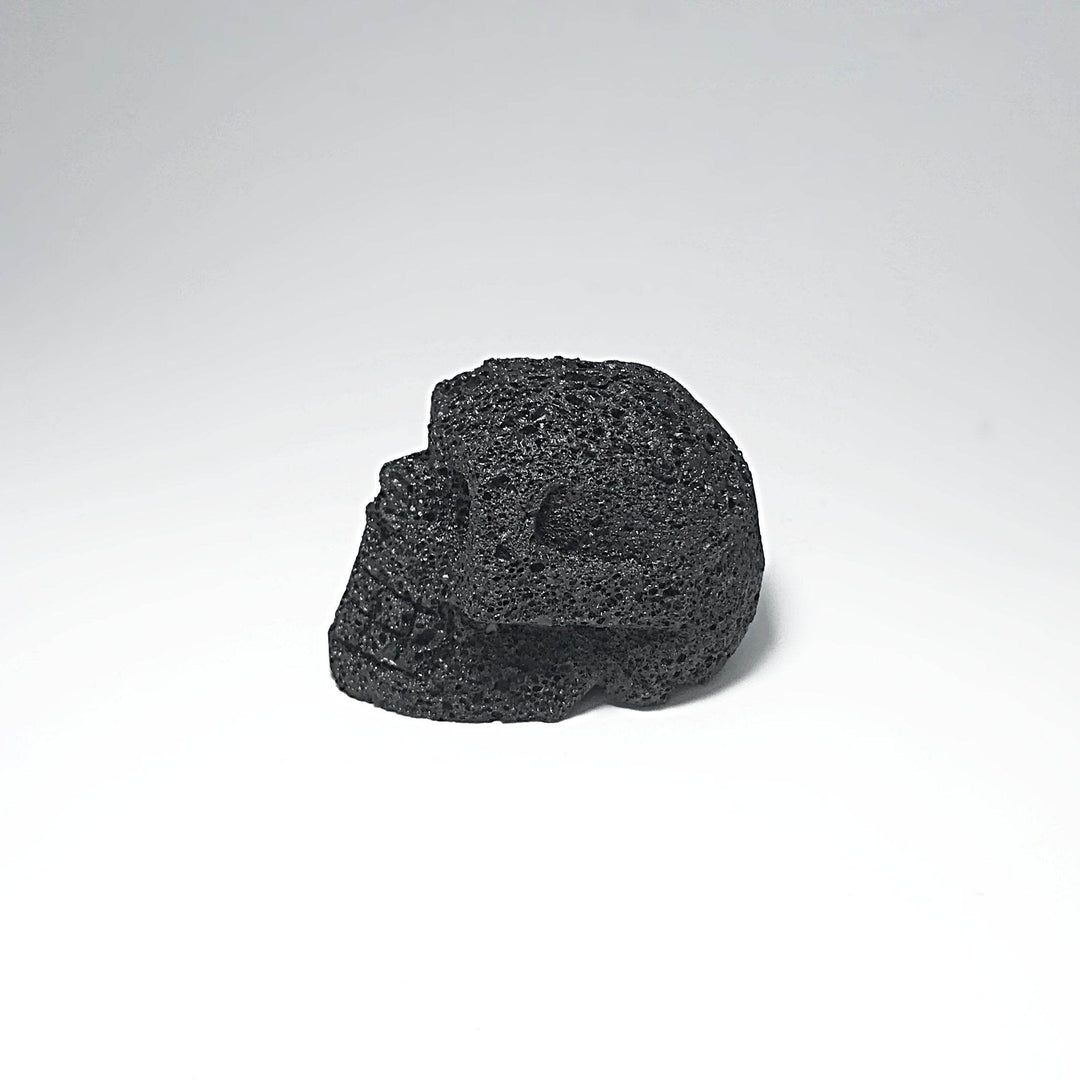 Carved Lava Stone Skull-Rocks and Gems Canada