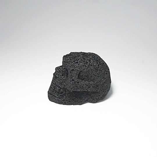 Carved Lava Stone Skull-Rocks and Gems Canada