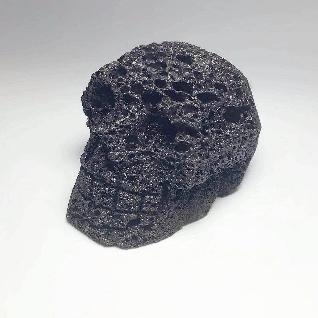Carved Lava Stone Skull-Rocks and Gems Canada