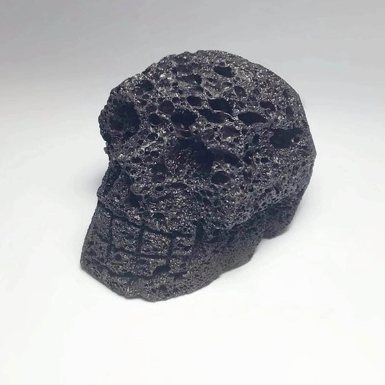 Carved Lava Stone Skull-Rocks and Gems Canada