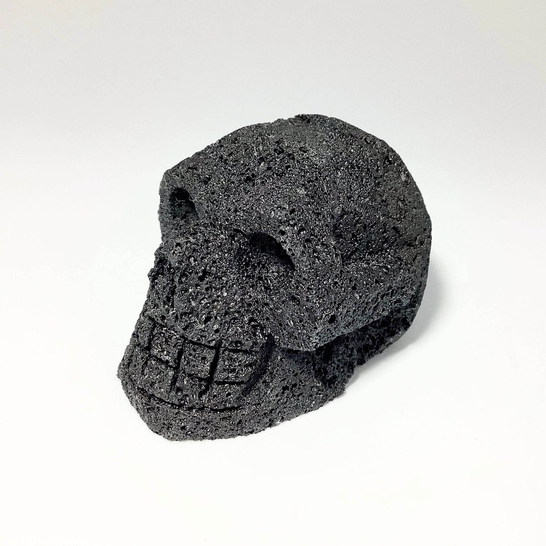 Carved Lava Stone Skull-Rocks and Gems Canada
