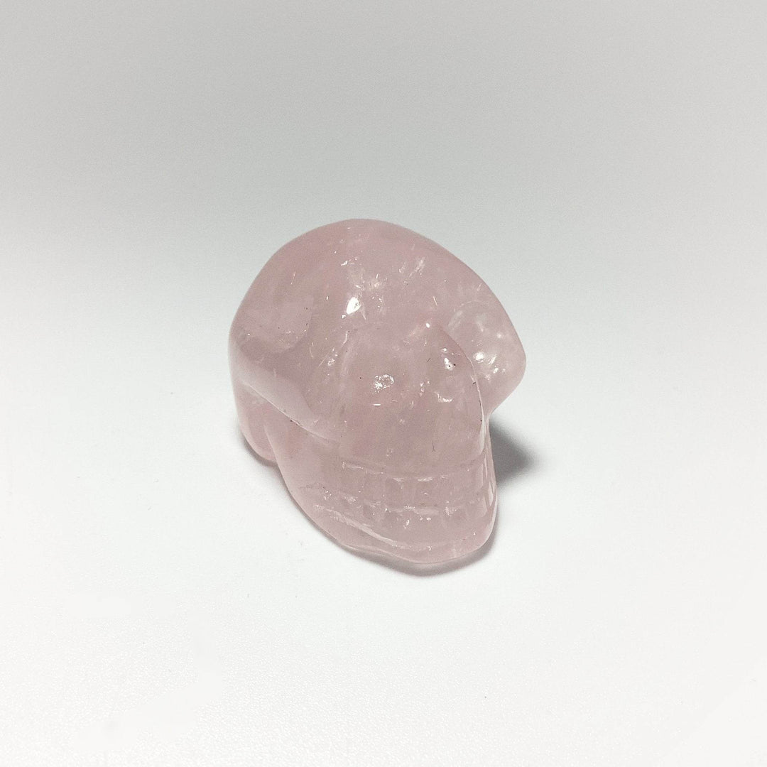 Carved Rose Quartz Skull-Rocks and Gems Canada