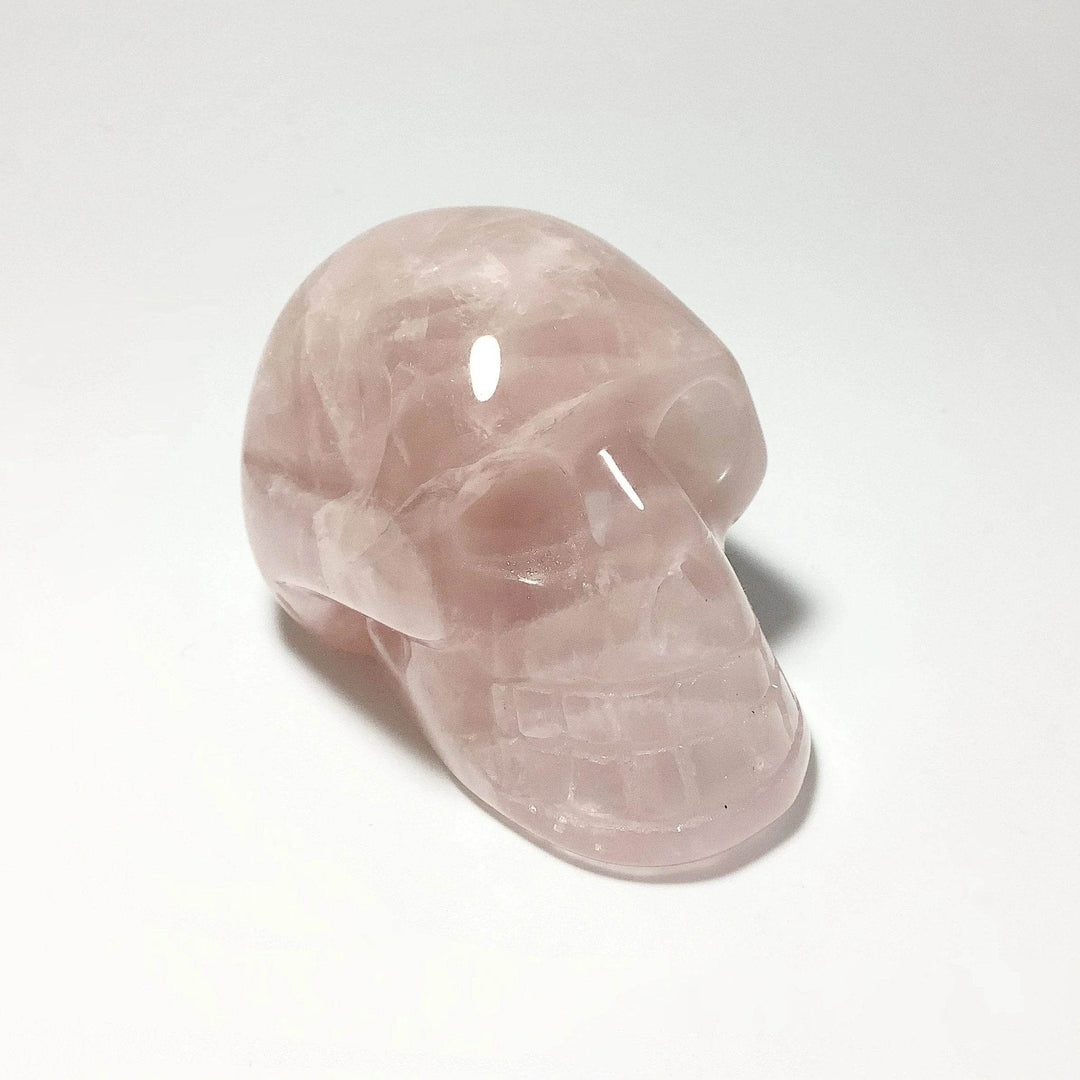 Carved Rose Quartz Skull-Rocks and Gems Canada