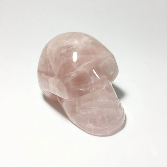 Carved Rose Quartz Skull-Rocks and Gems Canada
