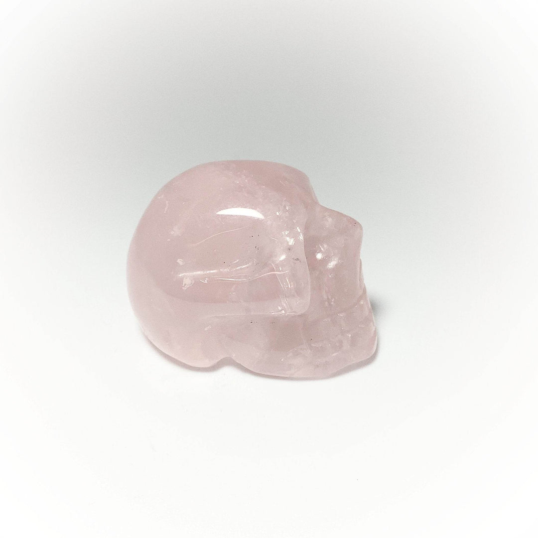 Carved Rose Quartz Skull-Rocks and Gems Canada