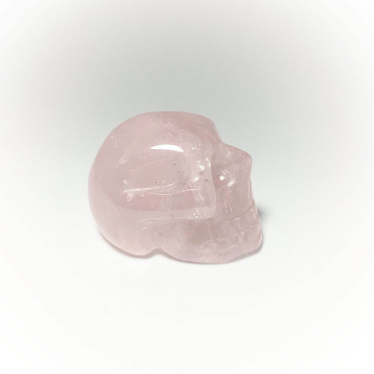 Carved Rose Quartz Skull-Rocks and Gems Canada