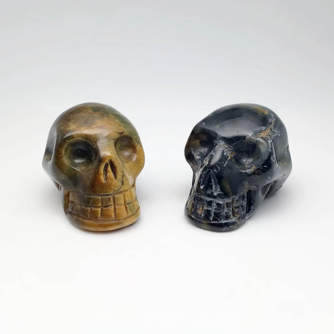 Carved Tiger Eye Skull-Rocks and Gems Canada
