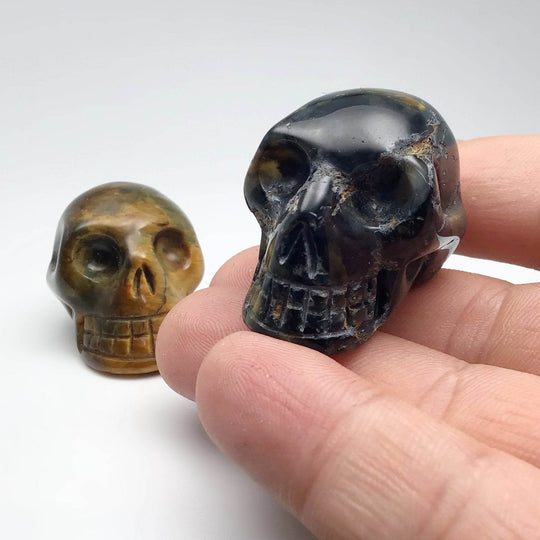 Carved Tiger Eye Skull-Rocks and Gems Canada