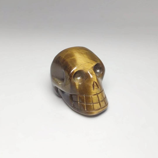 Carved Tiger Eye Skull-Rocks and Gems Canada