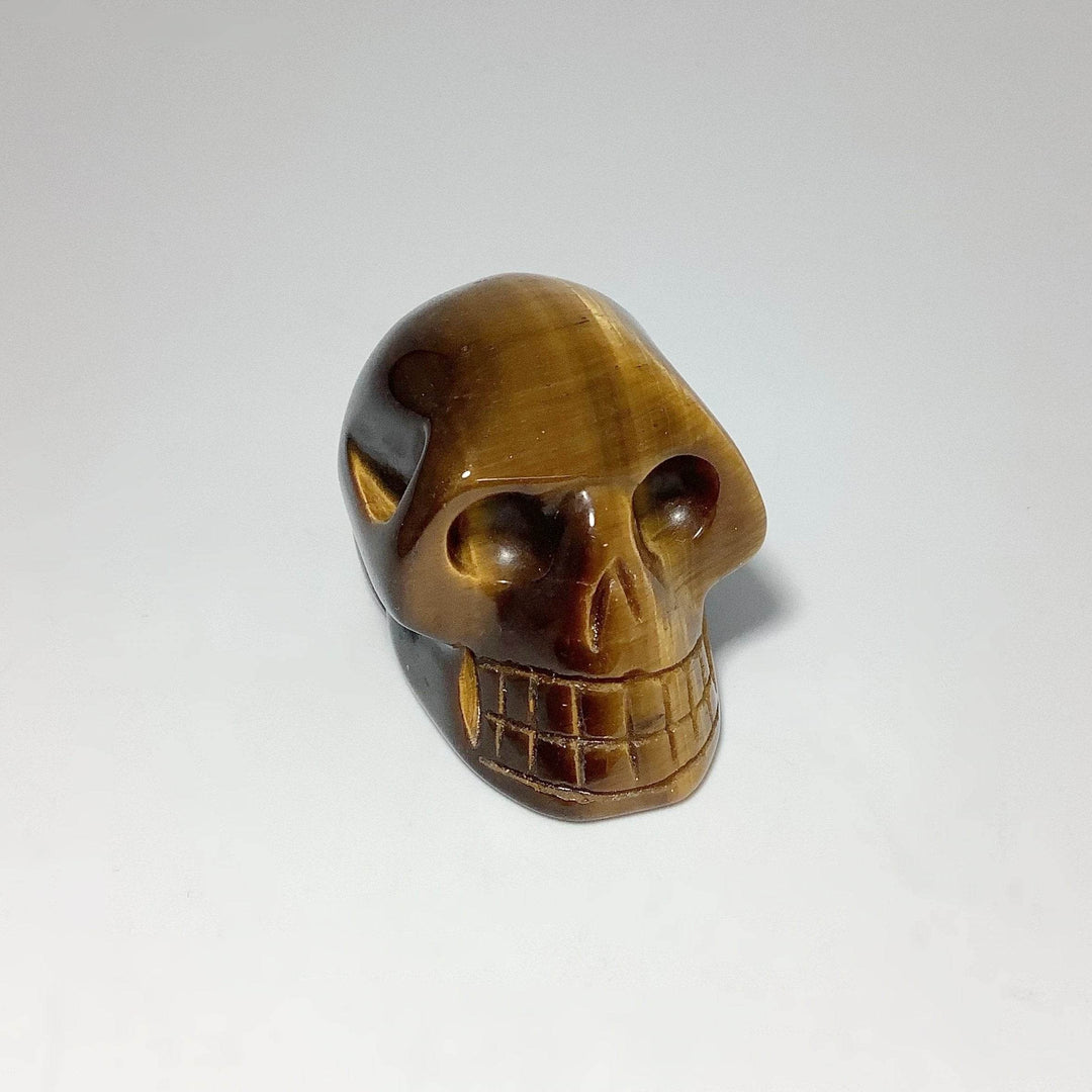 Carved Tiger Eye Skull-Rocks and Gems Canada