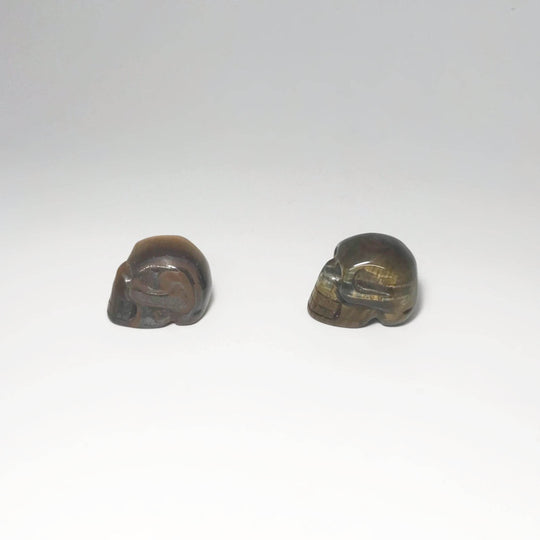 Carved Tiger Eye Skull-Rocks and Gems Canada