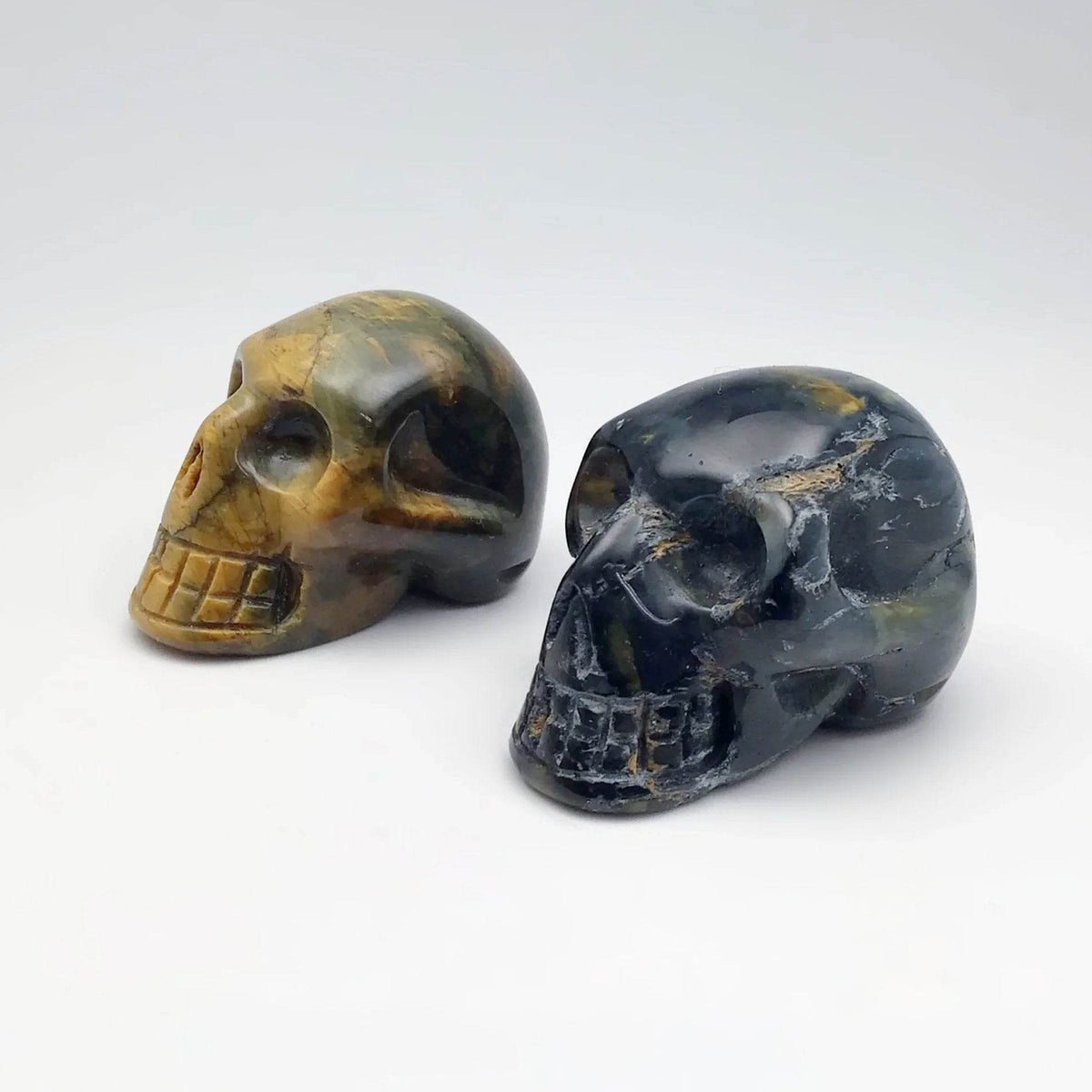 Carved Tiger Eye Skull-Rocks and Gems Canada