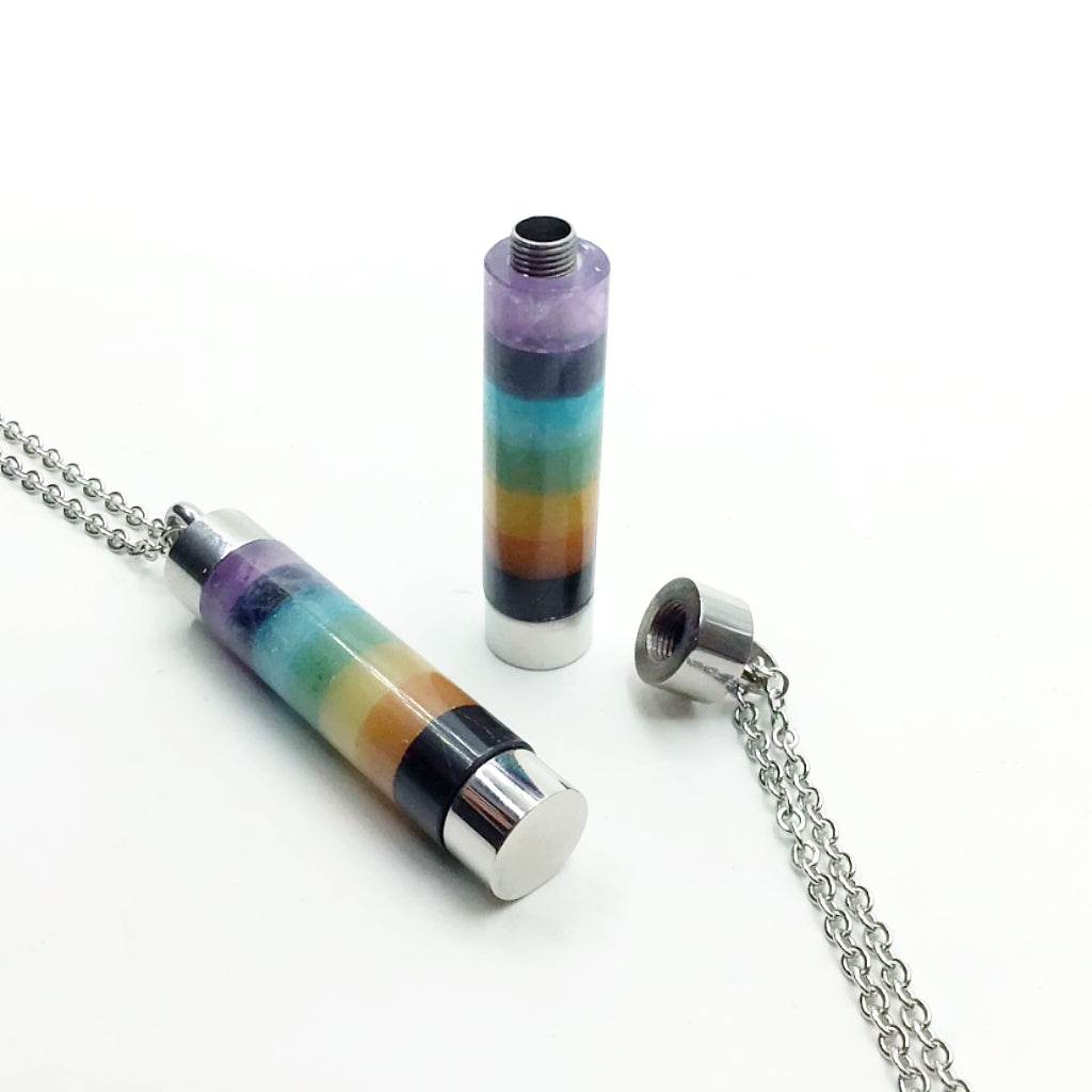 Chakra Essential Oil Diffuser Necklace-Rocks and Gems Canada