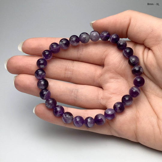 Chevron Amethyst Beaded Bracelet-Rocks and Gems Canada