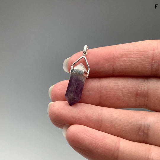 Chevron Amethyst Double Terminated Point Pendant-Rocks and Gems Canada