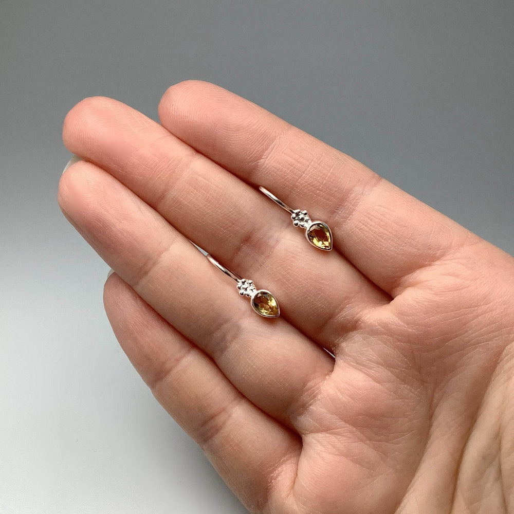 Citrine Dangle Earrings-Rocks and Gems Canada