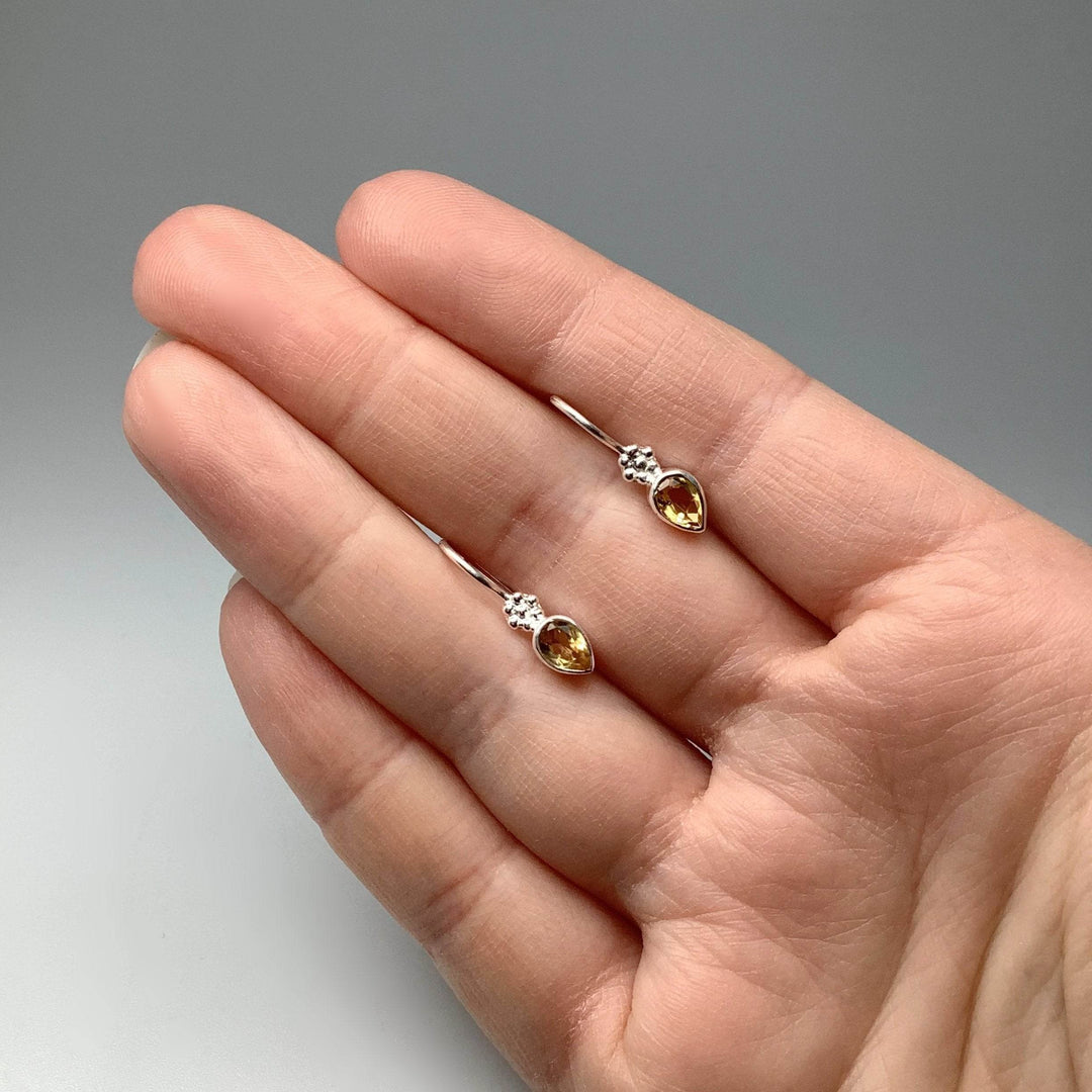Citrine Dangle Earrings-Rocks and Gems Canada