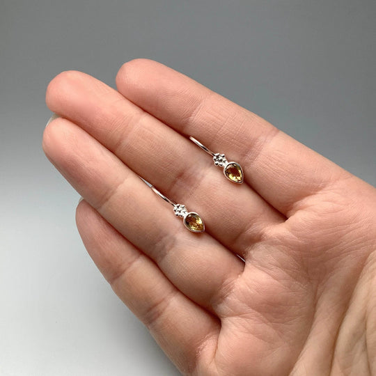 Citrine Dangle Earrings-Rocks and Gems Canada