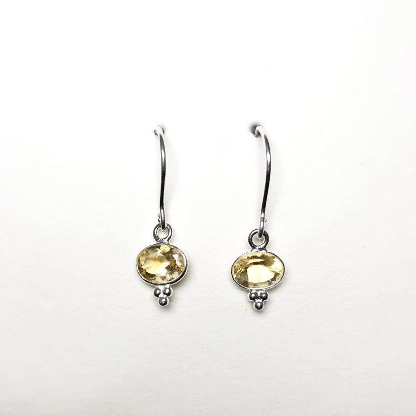 Citrine Dangle Earrings-Rocks and Gems Canada