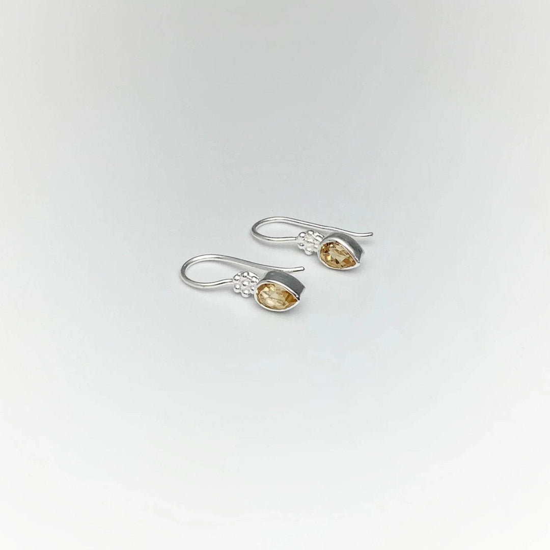 Citrine Dangle Earrings-Rocks and Gems Canada