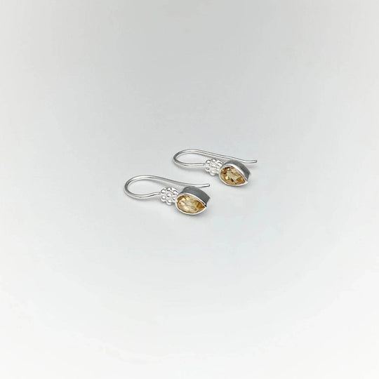 Citrine Dangle Earrings-Rocks and Gems Canada