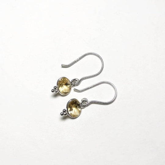 Citrine Dangle Earrings-Rocks and Gems Canada