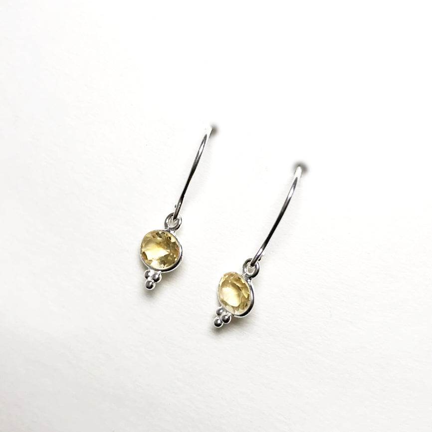 Citrine Dangle Earrings-Rocks and Gems Canada