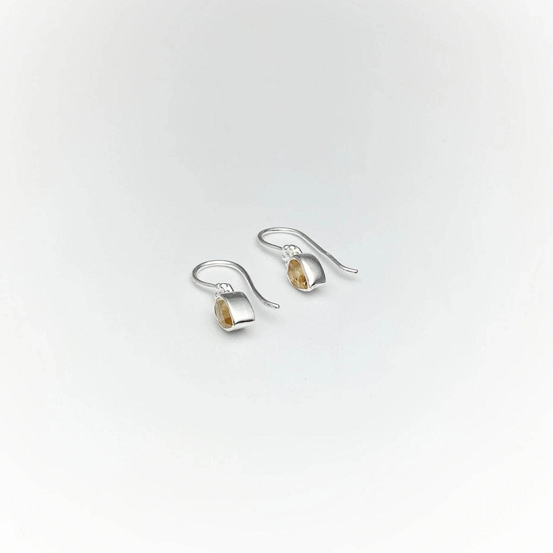 Citrine Dangle Earrings-Rocks and Gems Canada