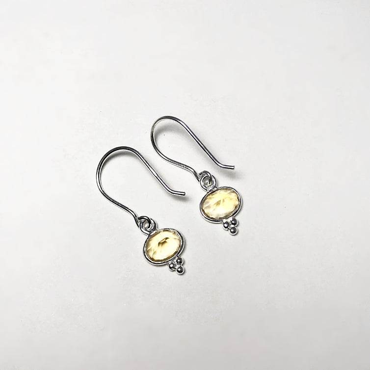Citrine Dangle Earrings-Rocks and Gems Canada