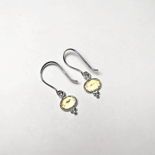 Citrine Dangle Earrings-Rocks and Gems Canada