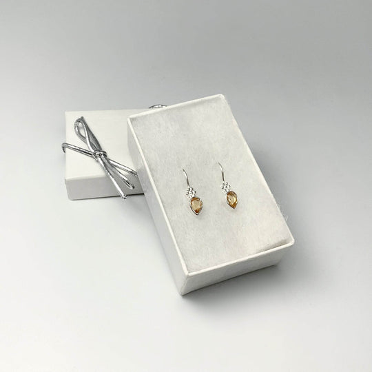 Citrine Dangle Earrings-Rocks and Gems Canada