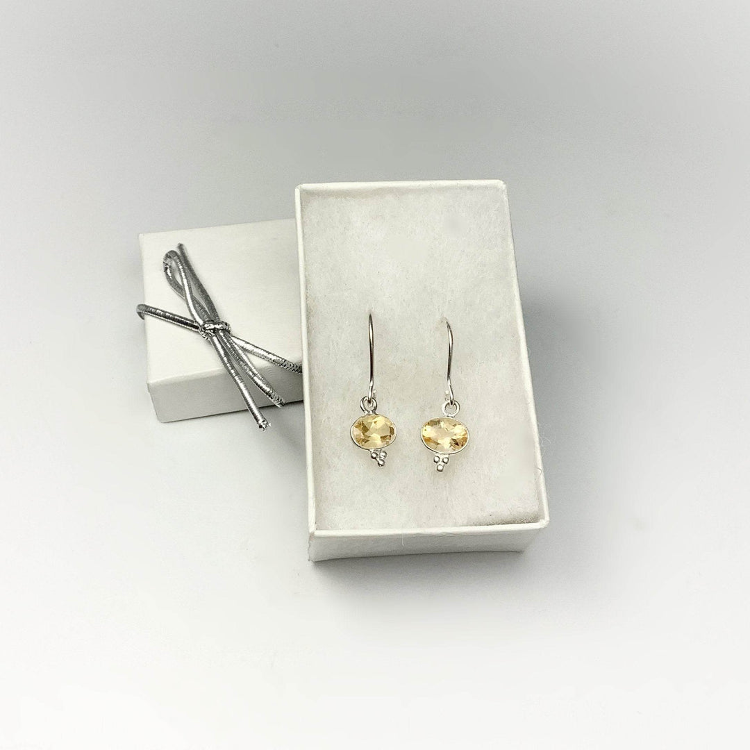 Citrine Dangle Earrings-Rocks and Gems Canada