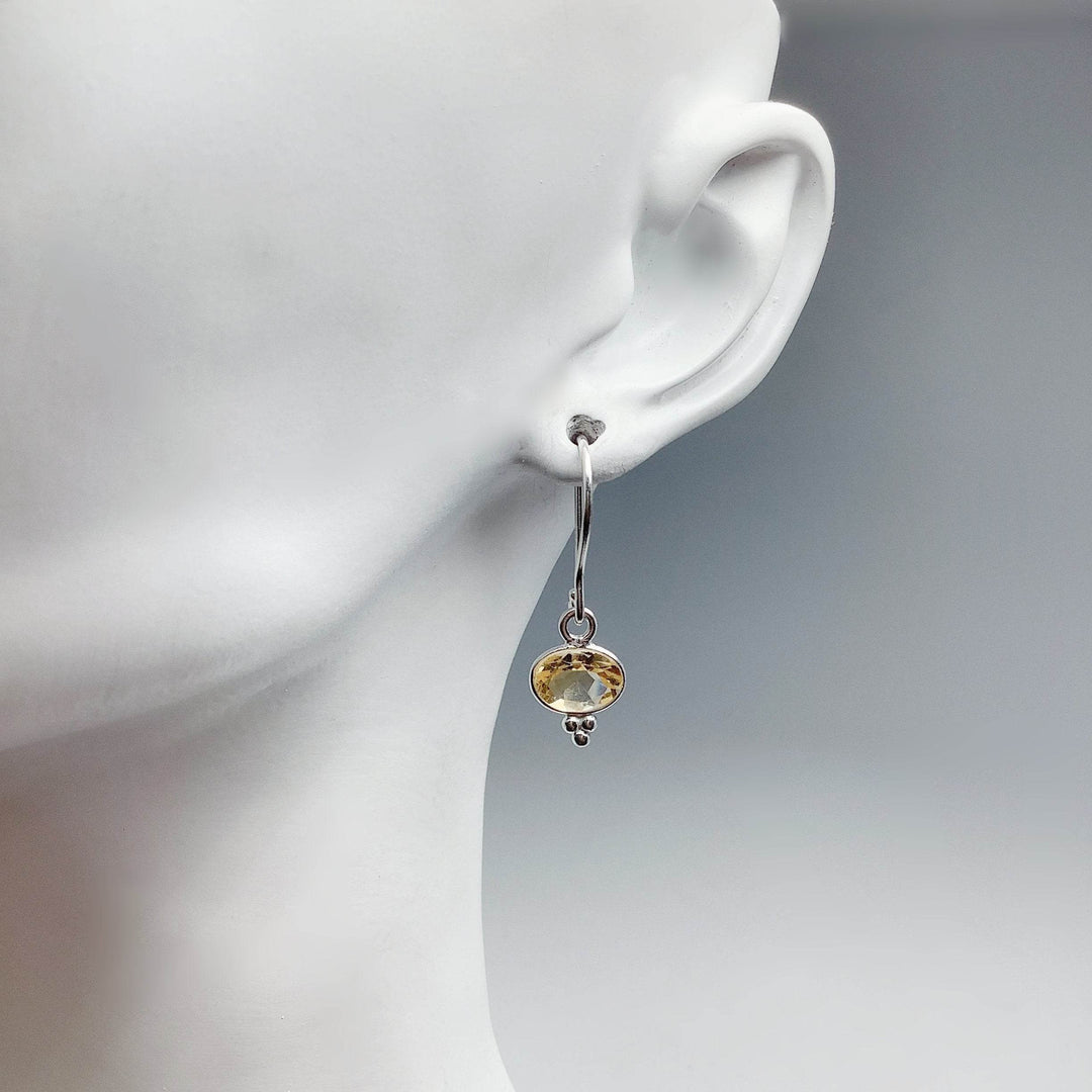 Citrine Dangle Earrings-Rocks and Gems Canada