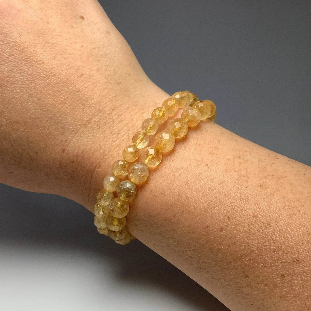 Citrine Faceted Beaded Bracelet-Rocks and Gems Canada