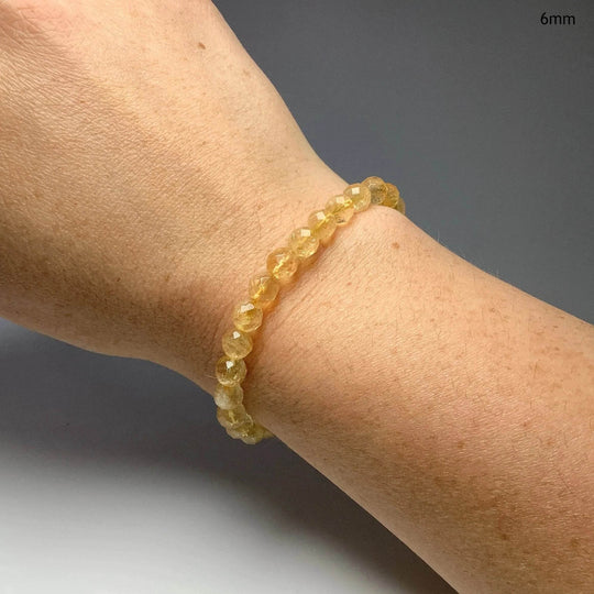 Citrine Faceted Beaded Bracelet-Rocks and Gems Canada
